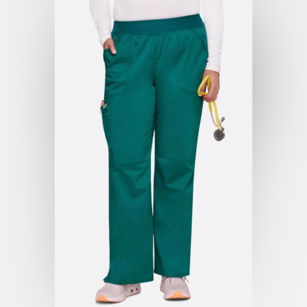 Cherokee Hunter Green Cargo Scrub Pants